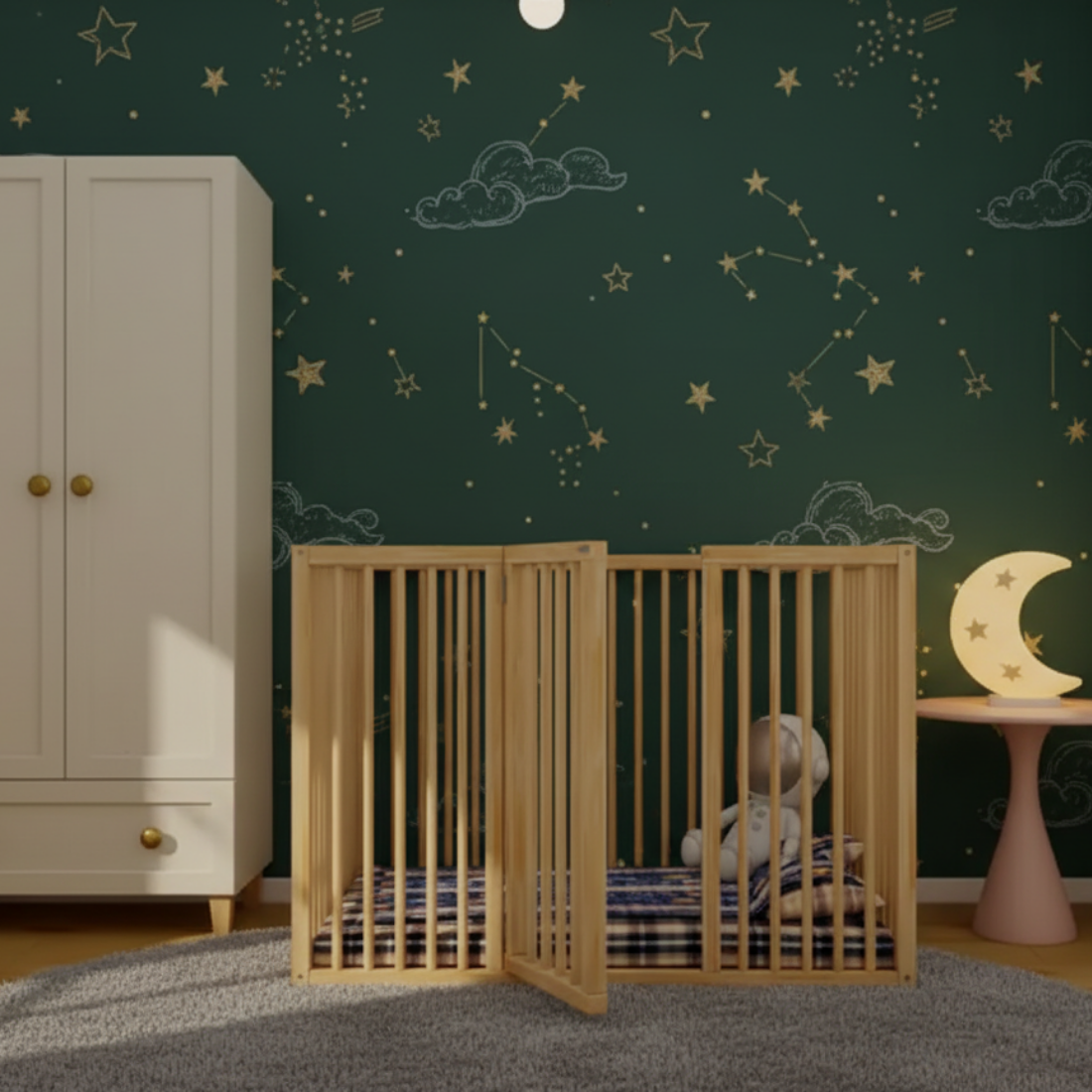 Tomo - Montessori Floor Bed with High Railings and Gate