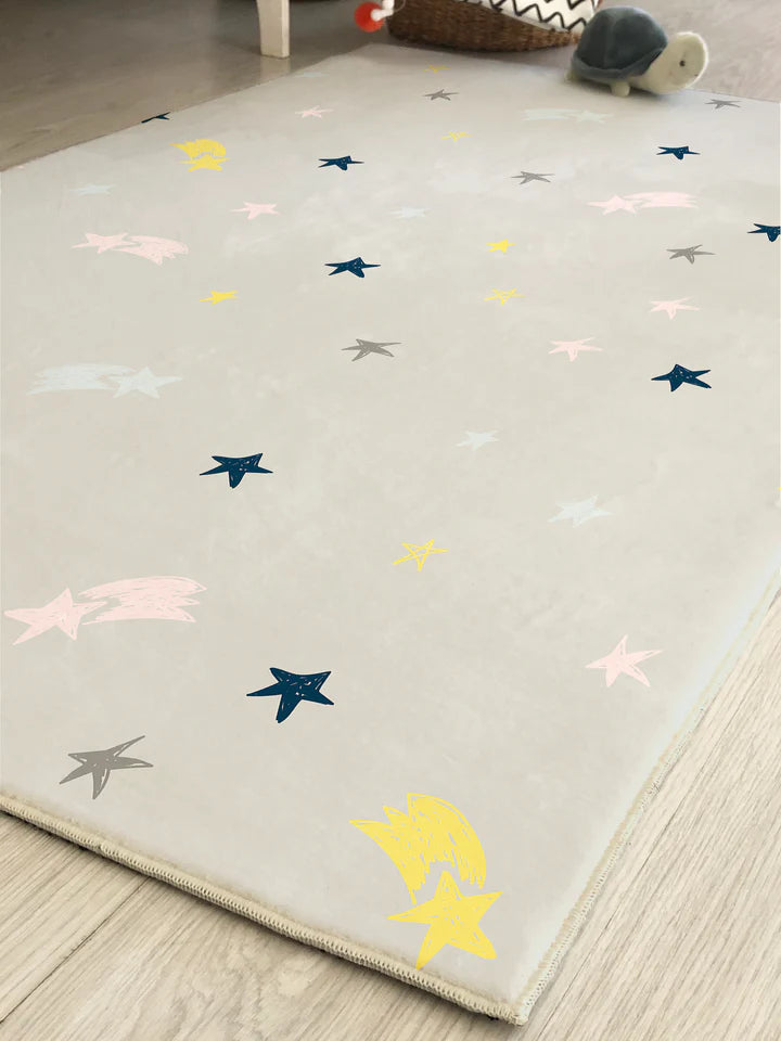 Children's Rug with Comet Pattern