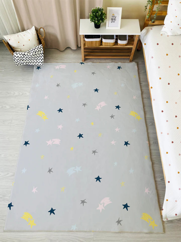 Children's Rug with Comet Pattern