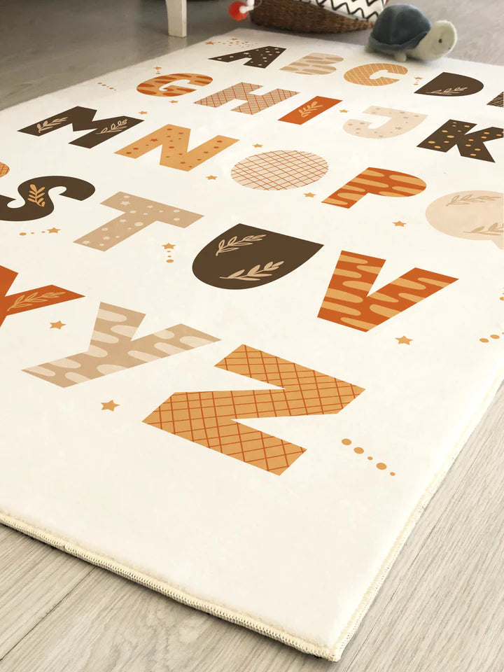 Colorful Letters Alphabet Patterned Children's Rug