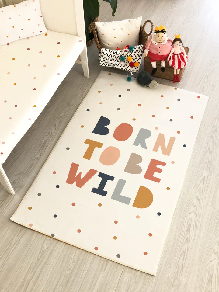 Colorful Polka Dot Patterned Children's Rug