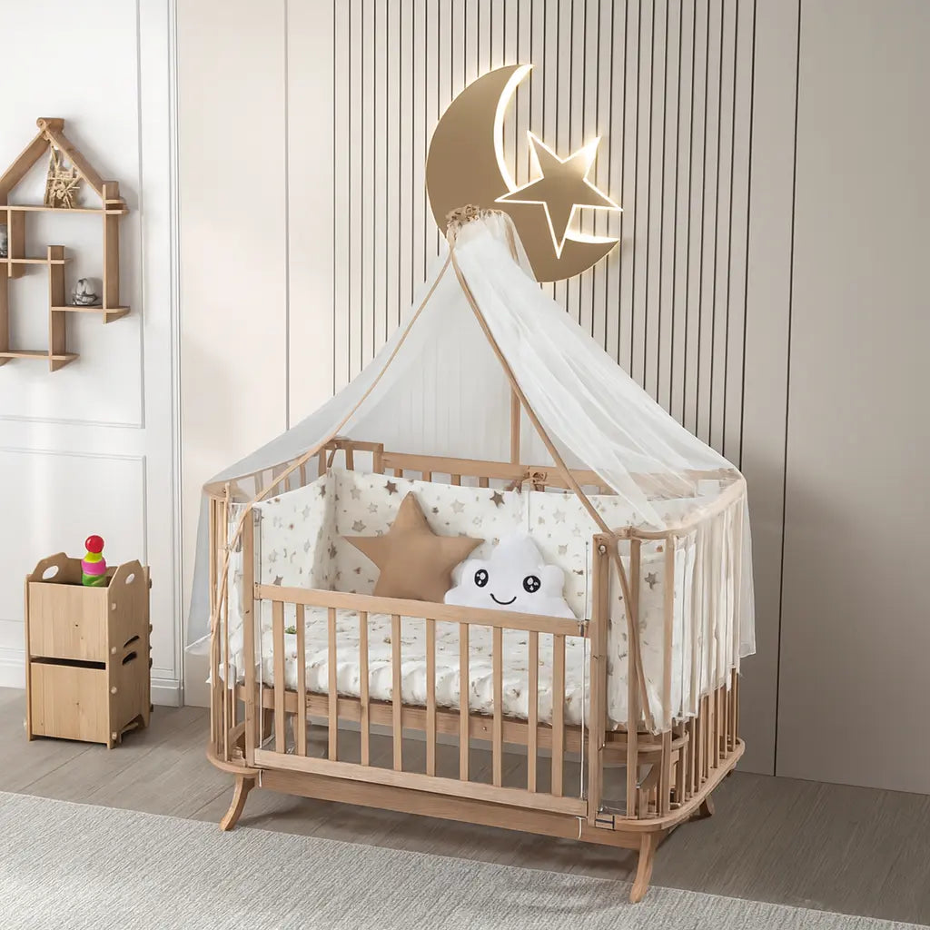 Wooden Bassinet & Bedside Sleeper