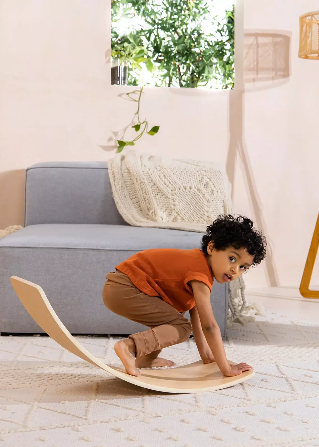 Kids Wooden Wobble Balance Board