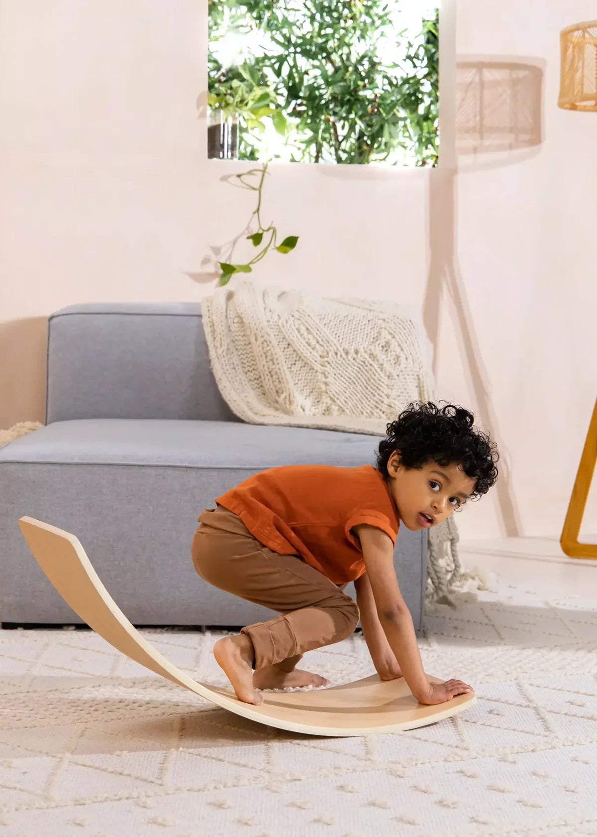 Kids Wooden Wobble Balance Board