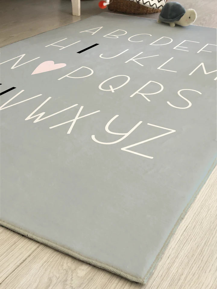 Children's Rug with Alphabet Pattern