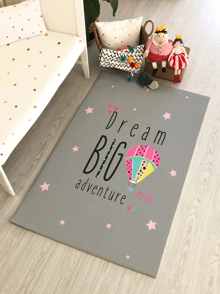Children's Rug with Balloon Pattern