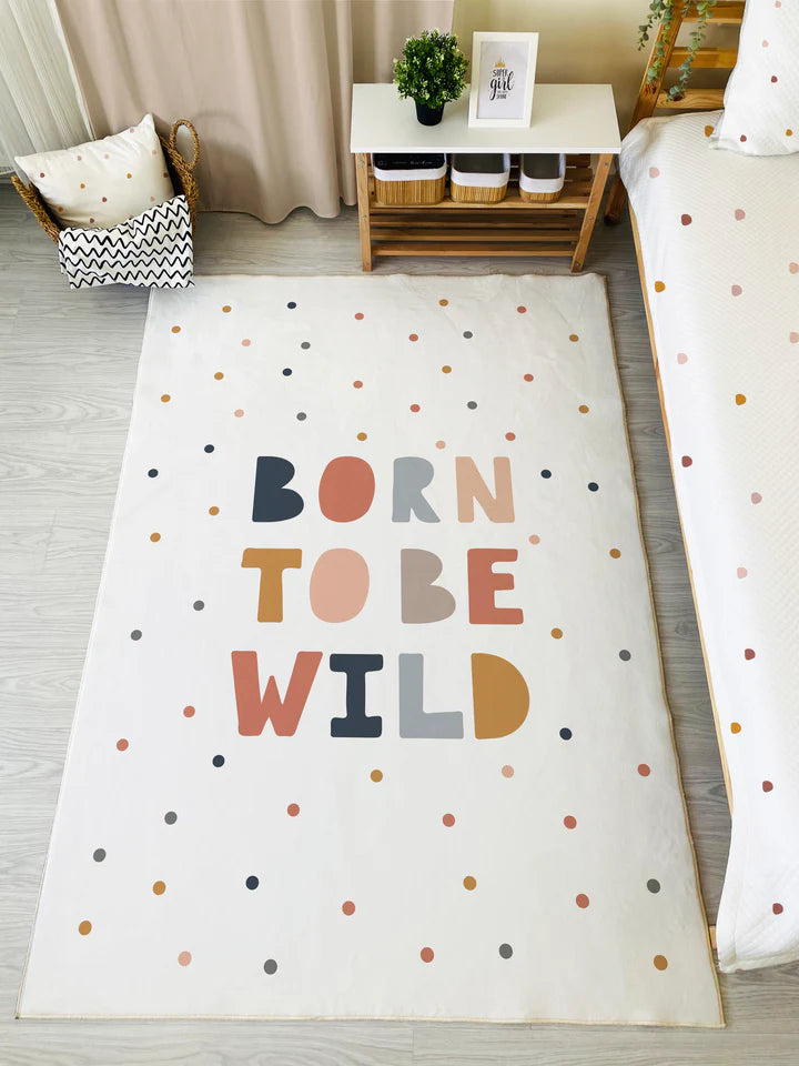 Colorful Polka Dot Patterned Children's Rug