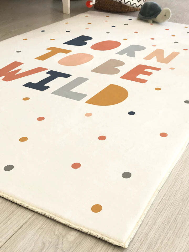 Colorful Polka Dot Patterned Children's Rug